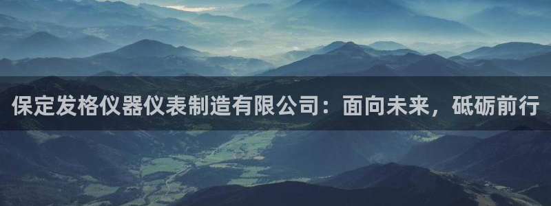 门徒娱乐官方地址查询：保定发格仪器仪表制造有限公司：面向未来