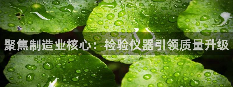 门徒娱乐怎么代理：聚焦制造业核心：检验仪器引领质量升级