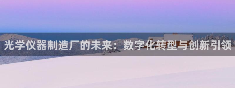 门徒娱乐挂机软件下载：光学仪器制造厂的未来：数字化转型与创新