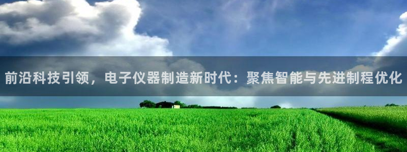 门徒娱乐项目有哪些游戏：前沿科技引领，电子仪器制造新时代：聚