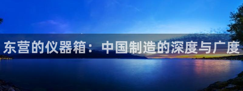 门徒娱乐下载手机版安装：东营的仪器箱：中国制造的深度与广度