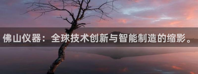 门徒娱乐平台登录不了：佛山仪器：全球技术创新与智能制造的缩影