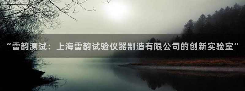 门徒娱乐黑不黑：“雷韵测试：上海雷韵试验仪器制造有限公司的创