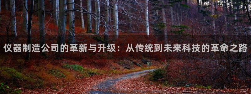 门徒娱乐卜67O77：仪器制造公司的革新与升级：从传统到未来