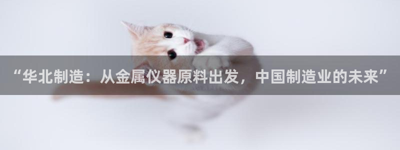 门徒娱乐直属待遇：“华北制造：从金属仪器原料出发，中国制造业